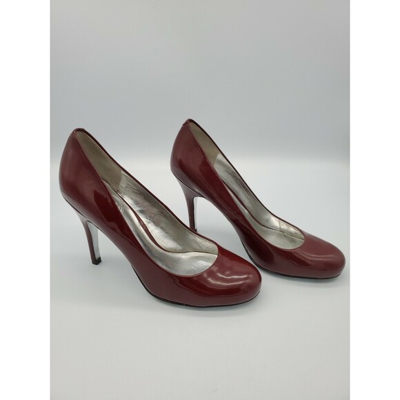 Jessica Simpson Oscar Red Round toe Patent Leather Heel Pump 6B 36 Barely Used - Picture 3 of 12